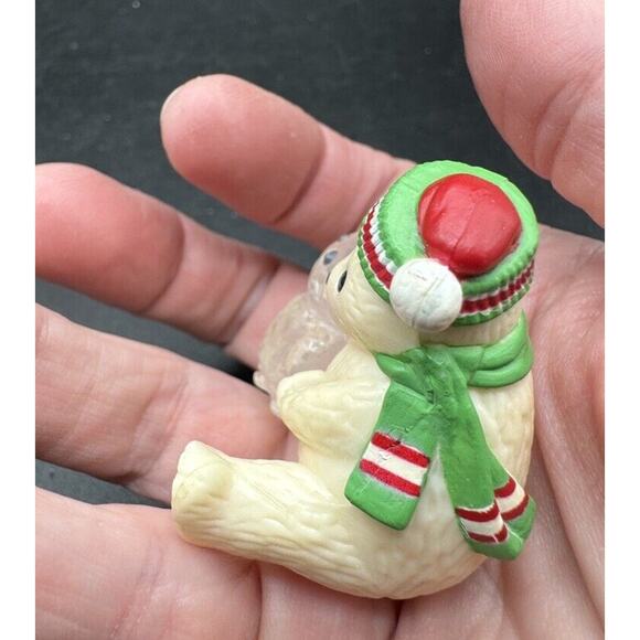 Hallmark Christmas Merry Miniatures 1987 POLAR BEAR Artist Sculptor Cub -S1M - Picture 5 of 8